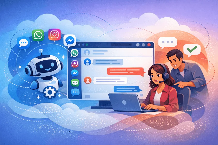 Simplify omnichannel messaging with AI + human support